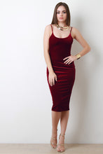 Backless Velvet Midi Dress