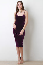 Backless Velvet Midi Dress