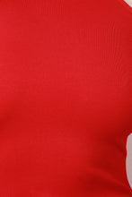 Stretchy Knit One Cold Shoulder Midi Dress