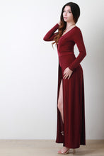 Surplice Romper Maxi Dress