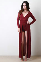 Surplice Romper Maxi Dress