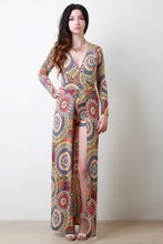 Bohemian Circle Surplice Romper Maxi Dress