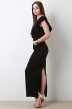 Butterfly Sleeve Taper Maxi Dress