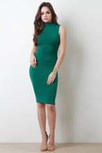 Sleeveless Mock Neck Bodycon Dress