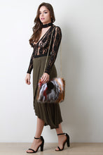 Floral Lace Mock Choker Bodysuit