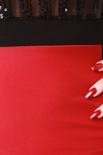 Semi-Sheer Sequins Two Tone Midi Dress