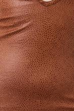 Vegan Leather Plunging V-Neck Bodycon Dress