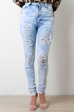 Faded Mineral Wash Distressed Jeans