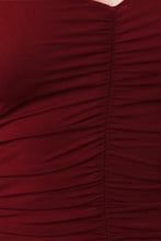 Spaghetti Strap Ruched Midi Dress