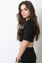 Raise Hell Darlin Bleach Distressed Crop Top