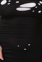 Distress Double Layer Midi Dress