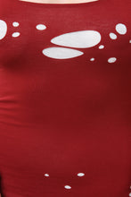 Distress Double Layer Midi Dress