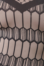 Stretchy Long Sleeve Geo Pattern Jumpsuit