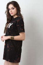 Army Graphic Print Bleach T-Shirt Dress