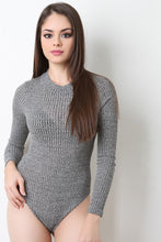 Two Tone Marled Knit Bodysuit
