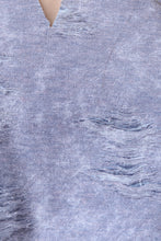 Distressed Raw V-Neck Crop Top