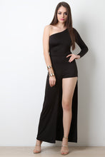 Single Shoulder Jumpsuit Maxi Dress