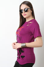 Distressed Rock Graphic Print Tee