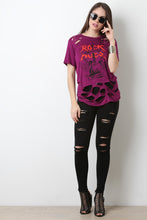 Distressed Rock Graphic Print Tee