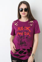 Distressed Rock Graphic Print Tee