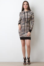 Distressed Camouflage Sweater Dress