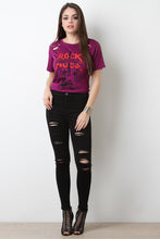 High Waisted Two Pockets Distress Jeans