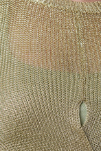 Criss Cross Metallic Loose Knit Maxi Top