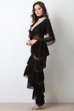 Mesh Ruffle Tier Jumpsuit