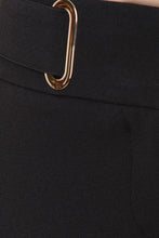 Grommet Accent High Waisted Solid Pants