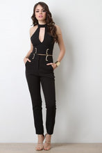 Grommet Accent High Waisted Solid Pants