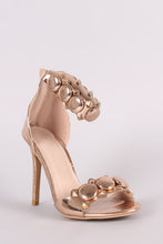 Shoe Republic LA Button And Stud Ankle Strap Stiletto Heel
