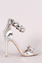 Shoe Republic LA Button And Stud Ankle Strap Stiletto Heel