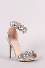 Shoe Republic LA Button And Stud Ankle Strap Stiletto Heel