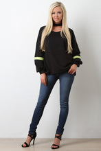 Choker Neck Zippered Sleeve Sweatshirt