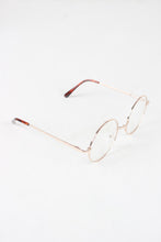 Circular Metal Framed Clear Lens Sunglasses