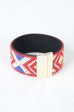 Beaded Pattern Band Cuff Bracelet