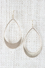 Scratch Design Oval Dangle Earrings