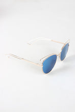 Open Wire Framed Mirror Lens Sunglasses