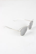 Open Wire Framed Mirror Lens Sunglasses