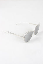 Open Wire Framed Mirror Lens Sunglasses