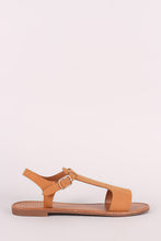 Breckelle Nubuck T-Strap Open Toe Flat Sandal