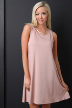 Sleeveless Back Cutout Lace Up Shift Dress